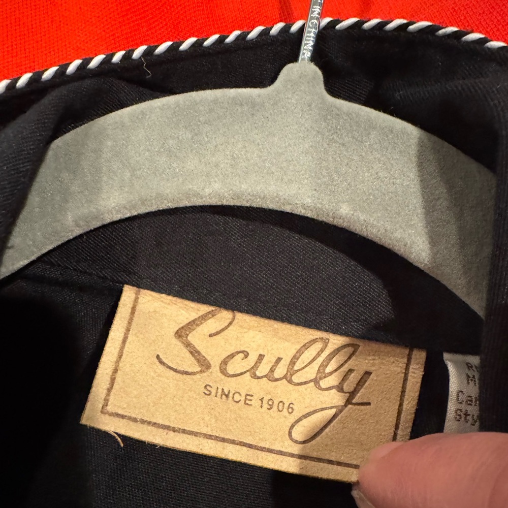 Scully Black Western Shirt with Red Rose & White Skull Embroidery - Picture 5 of 9